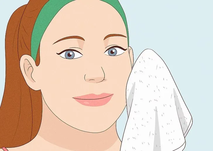 آبکشی و خشک کردن صورت