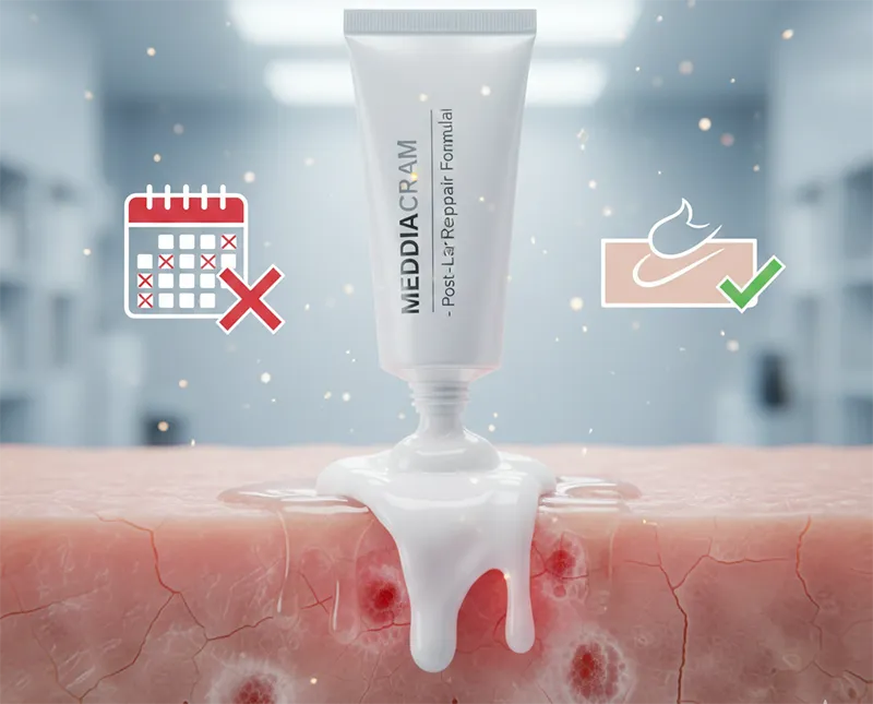 بسته شدن منافذ پوست در اثر استفاده بیش از حد کرم ترمیم کننده بعد از لیزر