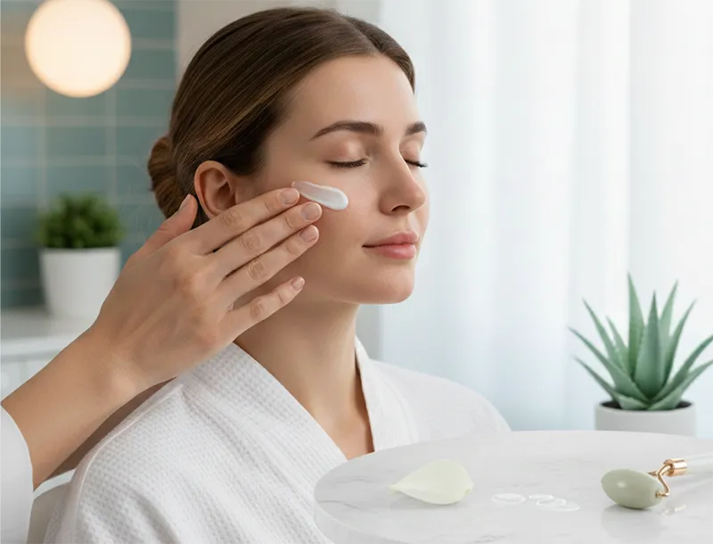 التهاب و قرمزی پوست در اثر ماساژ بیش از حد کرم ترمیم کننده بعد از لیزر